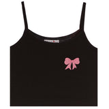 Rib Cami With Pink Bow