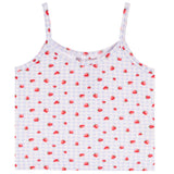 Gingham Cami With Allover Strawberry