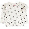 Allover Black Heart Ruffle Long Sleeve Shirt - Denny's