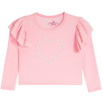 Flutter Long Sleeve With Pearl Heart - Denny's