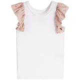 Contrast Ruffle Cocoa Floral Tank - Denny's