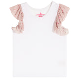 Flutter Sleeve Tank With Pointelle Floral