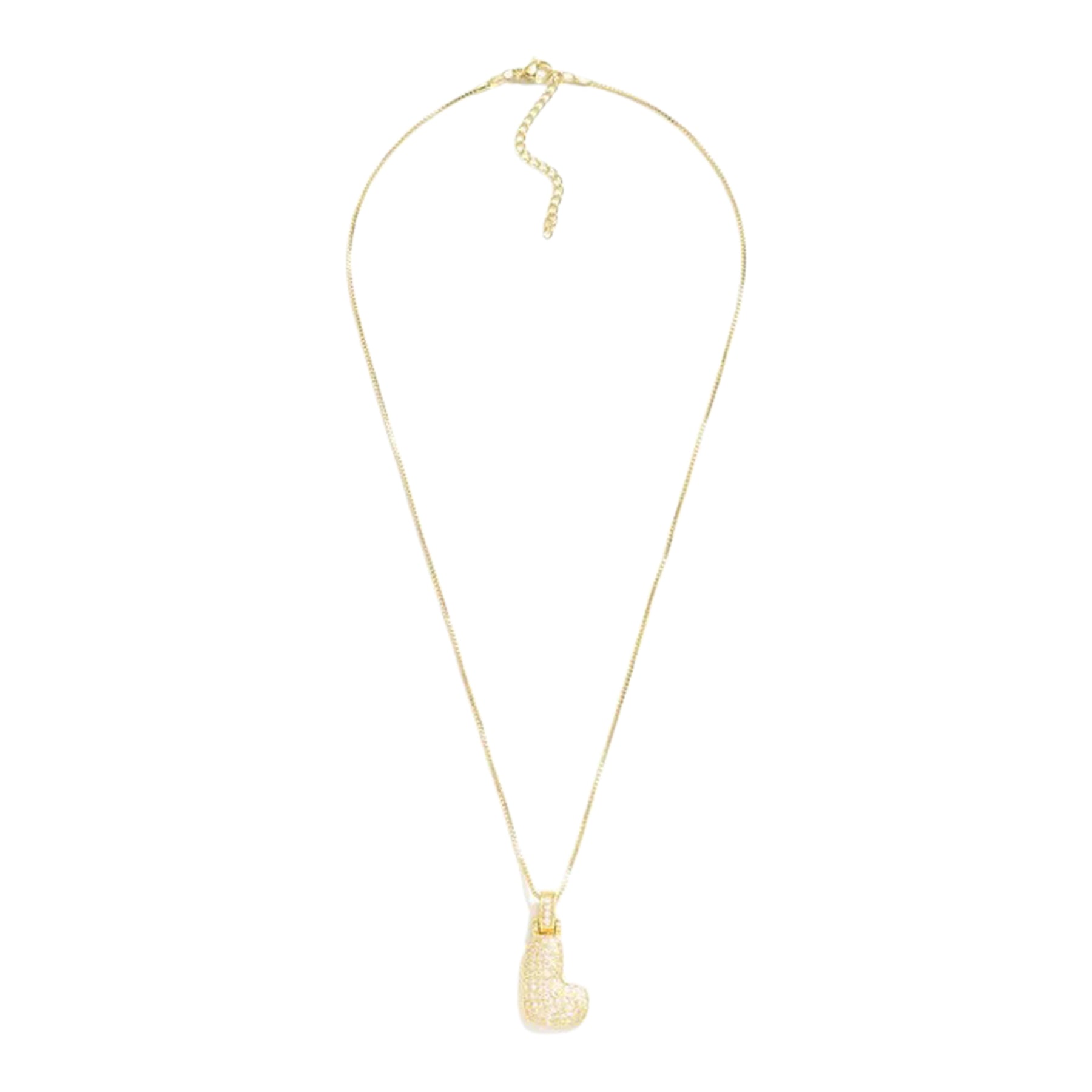 Crystal Initial Necklace-L - Denny's