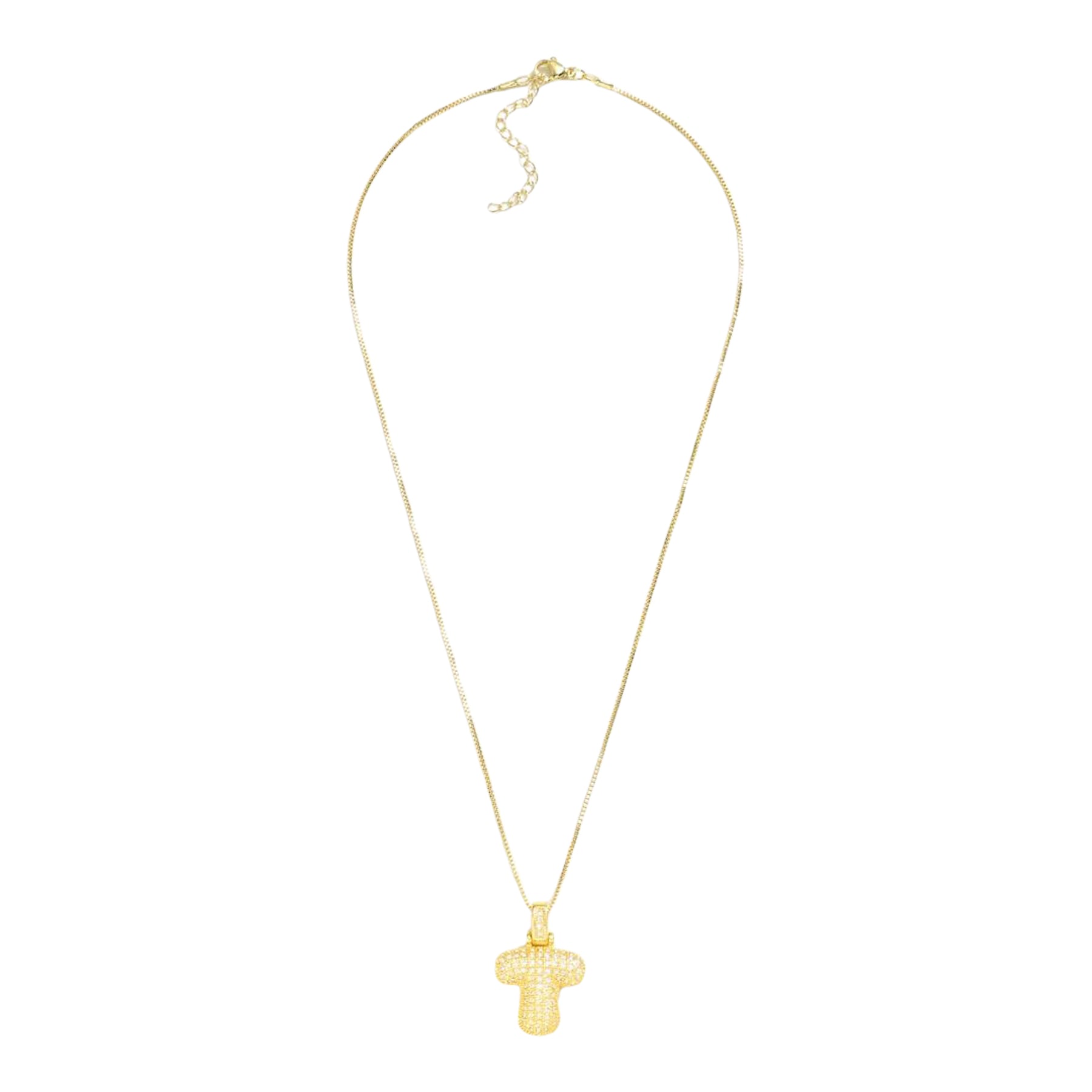 Crystal Initial Necklace - T - Denny's