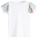 2pc Floral Ruffle Shoulder & Bell Bottom Pant Set - Denny's