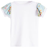 2pc Floral Ruffle Shoulder & Bell Bottom Pant Set - Denny's