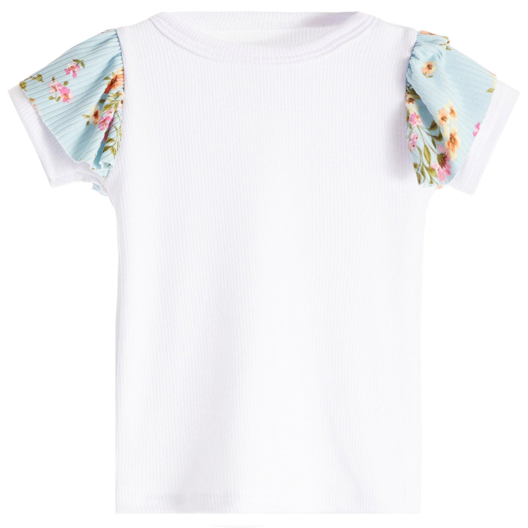 2pc Floral Ruffle Shoulder & Bell Bottom Pant Set - Denny's