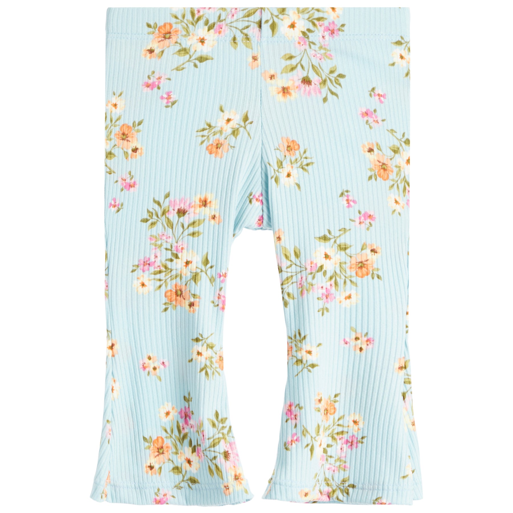 2pc Floral Ruffle Shoulder & Bell Bottom Pant Set - Denny's
