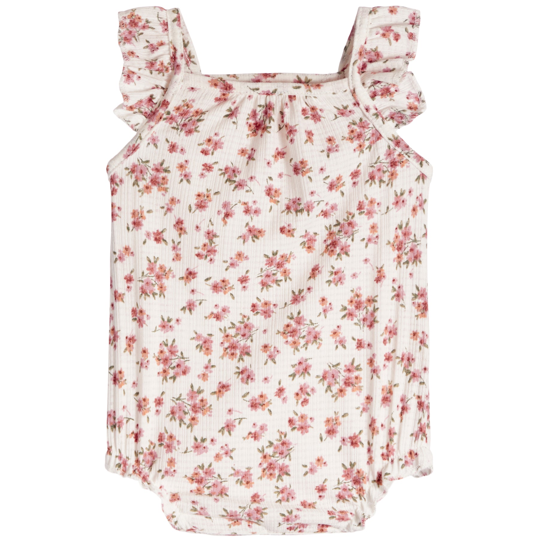 Creme Floral Bouquet Flutter Sleeve Bubble - Denny's