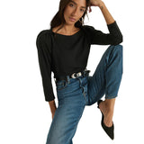 Amelie Envelope Neck Top - Denny's