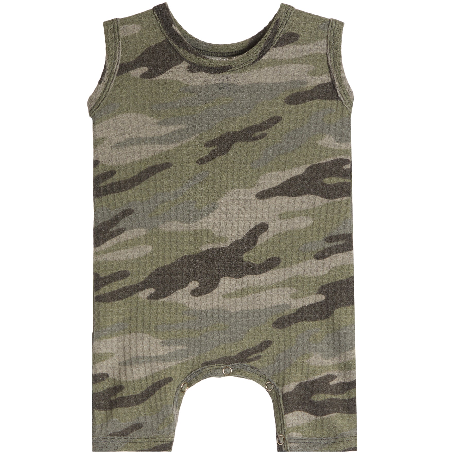 Camo Waffle Tank Romper - Denny's