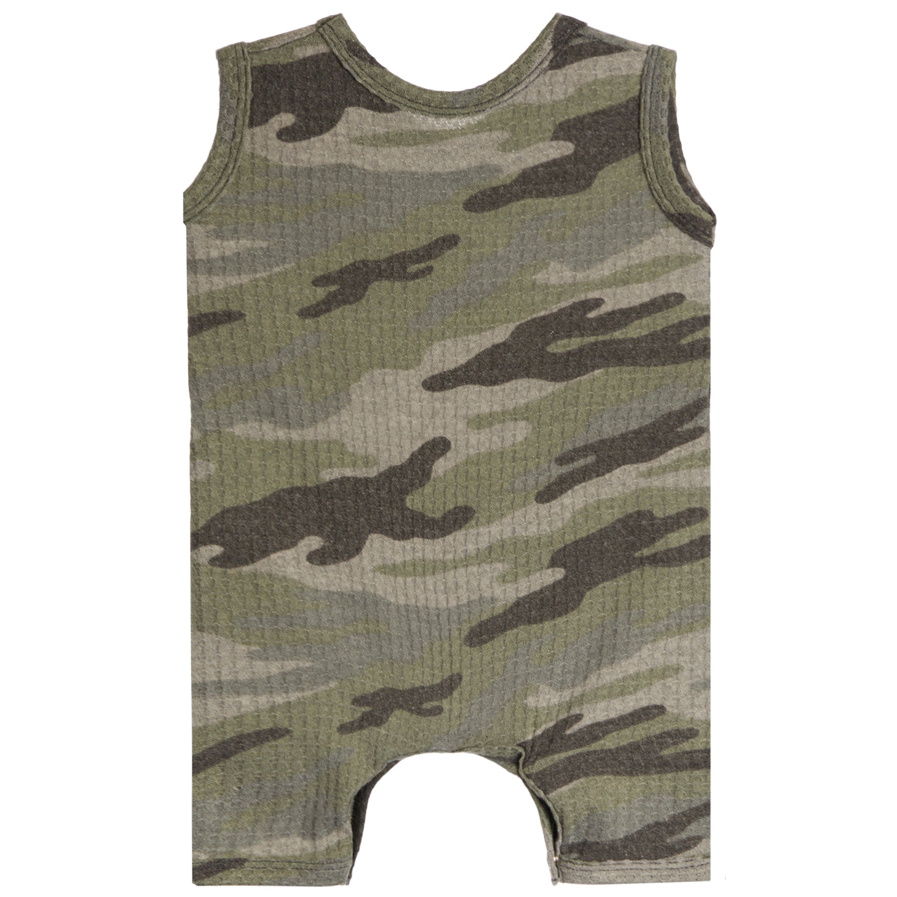 Camo Waffle Tank Romper - Denny's