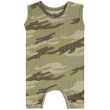 Waffle Green Camo Tank Romper