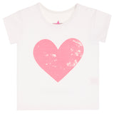 Distressed Pink Heart Rib Tee