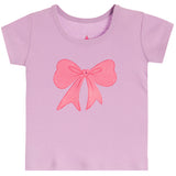 Short Sleeve Tee With Pink Bow
