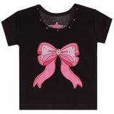 Short Sleeve Tee With Pink Bow