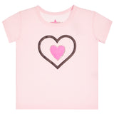 Short Sleeve Tee With Double Heart