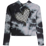Checkered Heart Tie Dye Sweatshirt - Denny's
