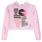 Love Lips Splatter Crop Hoodie - Denny's