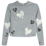 Heart Stamp and Neon Splatter Hoodie - Denny's