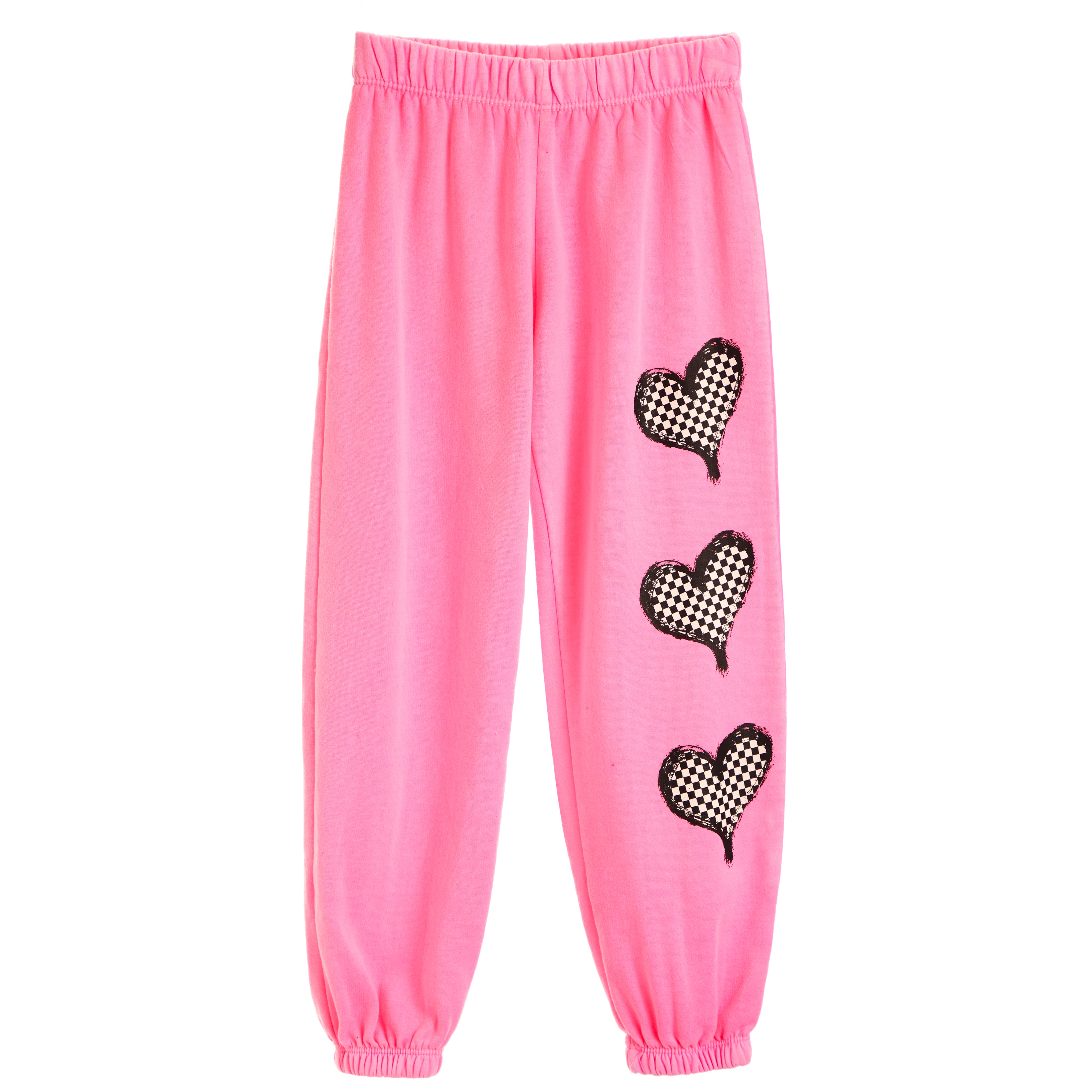 Checked Trio Hearts Fleece Pant - Denny's