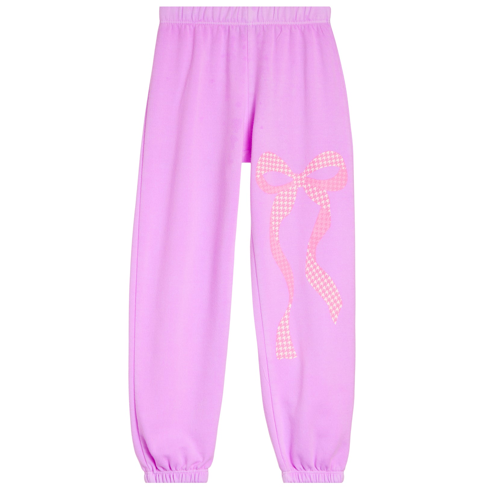 Pink Gingham Bow Jogger - Denny's