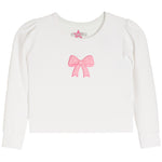 Plush Pink Bow Puff Sleeve Thermal - Denny's