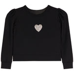 Silver Heart Puff Sleeve Thermal - Denny's