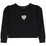 Silver Heart Puff Sleeve Thermal - Denny's