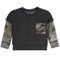 2fer Sweatshirt With Camo Sleeves - Denny's