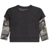 2fer Sweatshirt With Camo Sleeves - Denny's