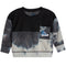 Color Block Pocket Sneaker Patch Sweatshirt - Denny's