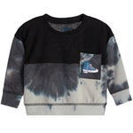 Color Block Pocket Sneaker Patch Sweatshirt - Denny's