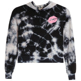 Tie Dye Sweatshirt With Pink Lip
