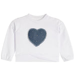 Denim Heart Cross Waistband Sweatshirt - Denny's