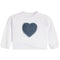 Denim Heart Cross Waistband Sweatshirt - Denny's
