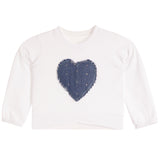 Denim Patch Long Sleeve Tee
