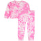 Pink 2pc Tie Dye Rhinestone Velour Jog Set