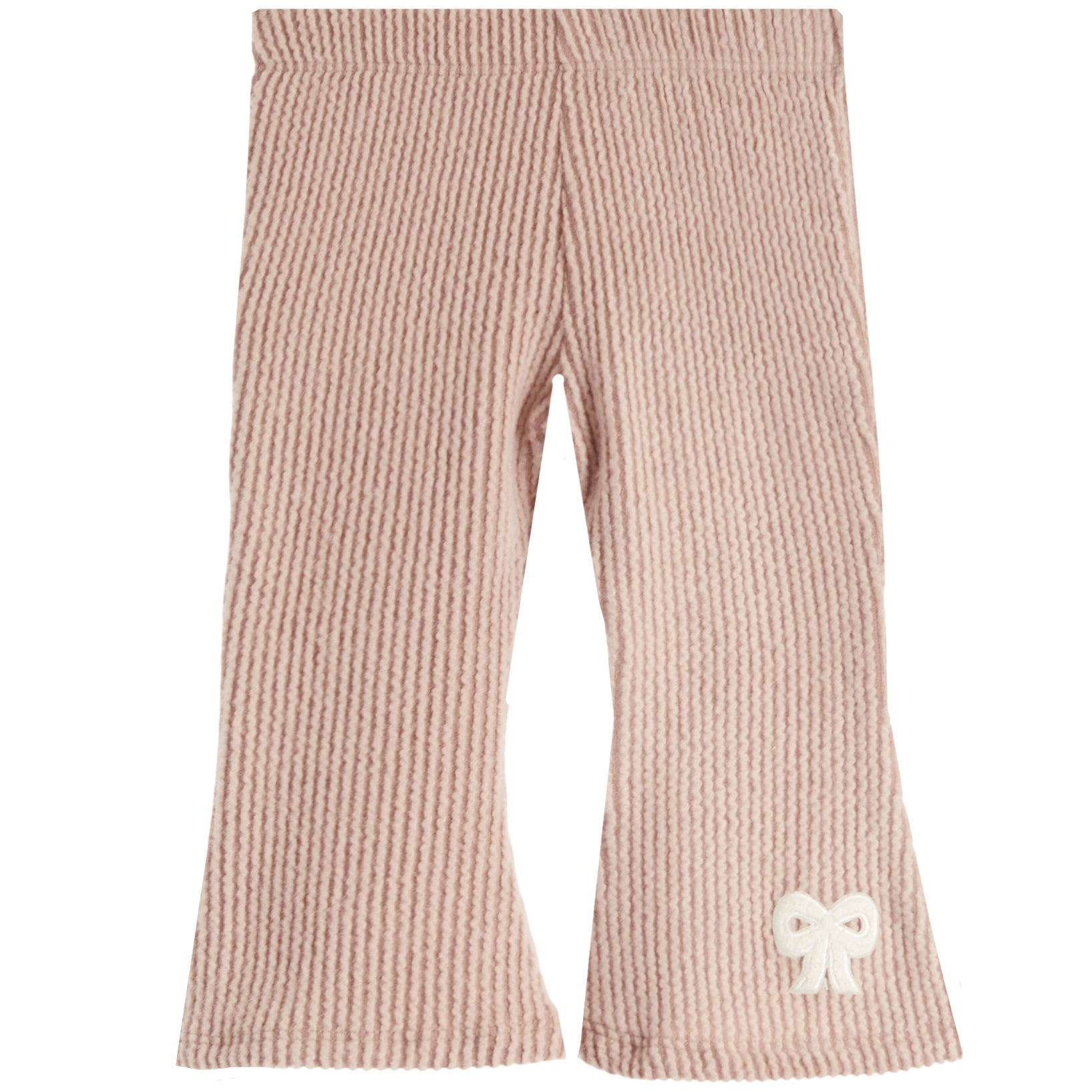 2pc Chenille Bow Waffle Flare Pant - Denny's