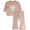 2pc Chenille Bow Waffle Flare Pant - Denny's
