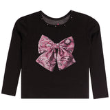 Pink Bandana Bow Long Sleeve Tee