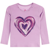 Painted Purple Heart Long Sleeve Tee
