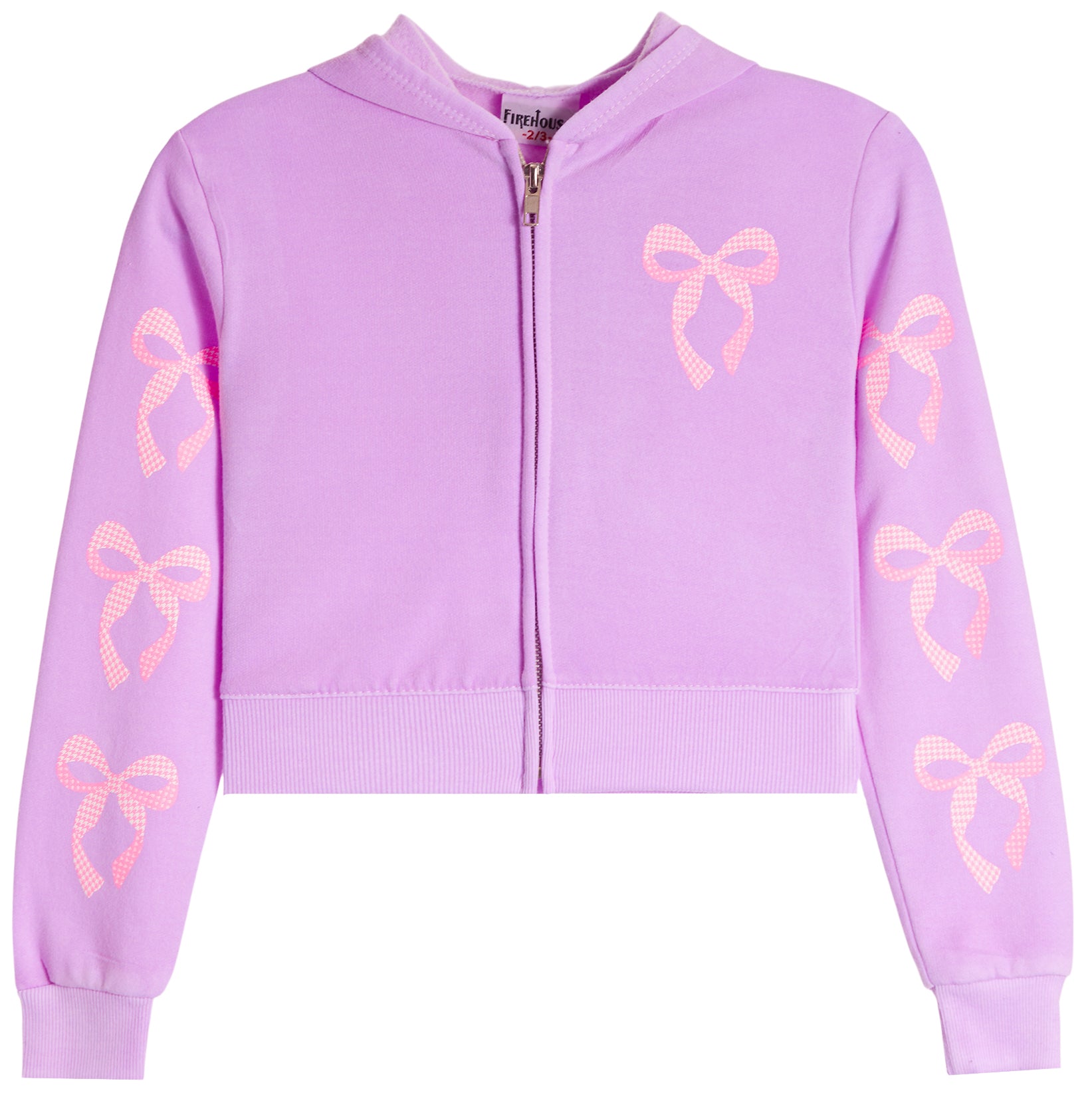 Gingham Bow Zip Hoodie - Denny's