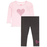 Rhinestone Heart Legging Set