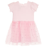 Short Sleeve Heart Glitter Skirt Tutu Dress