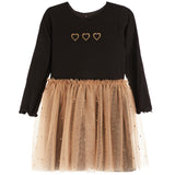 L/S Gold Tutu Dress