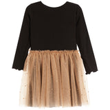 L/S Gold Tutu Dress
