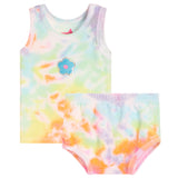 2pc Terry Flower Diaper Set
