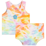 2pc Terry Flower Diaper Set