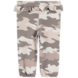 Knot Ruffle Camo Jogger